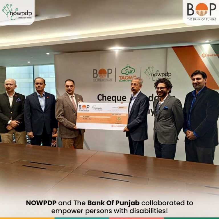 In a moment of pride, BOP hosted a Cheque Handing Over Ceremony to NOWPDP.