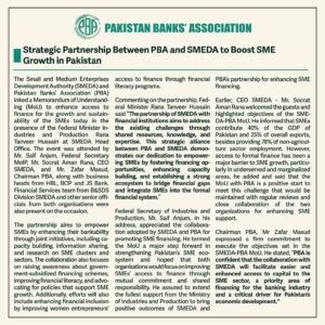 SMEDA-PBA MoU Press Release