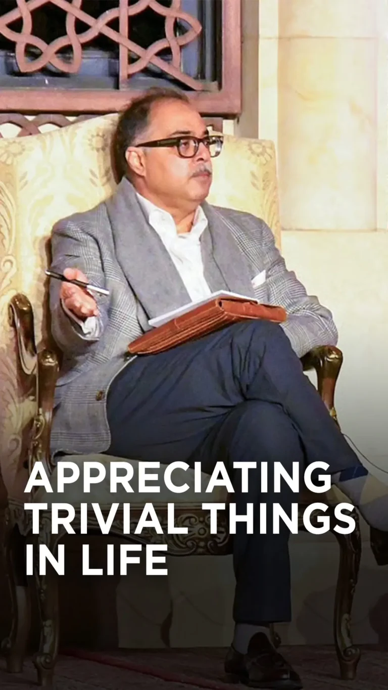 Appreciating trivial things in life
